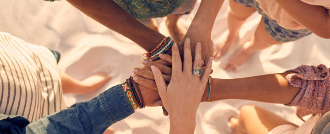 Hands held in comfort